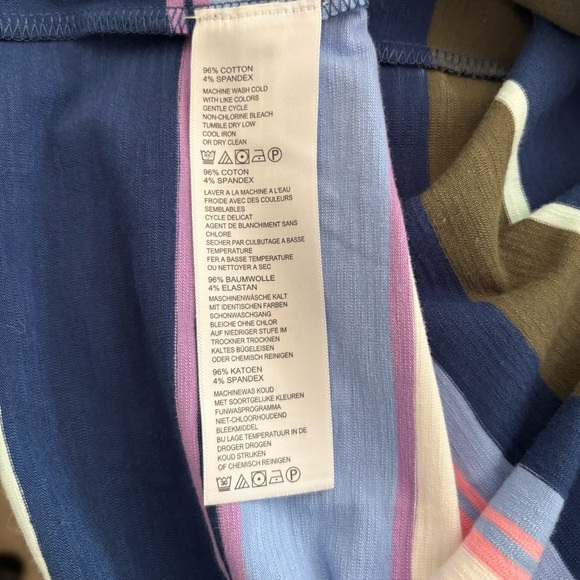 Tommy Bahama Shoreside Stripe T-shirt Dress NWOT Size L - Picture 9 of 9